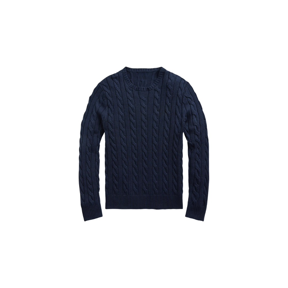 Klassischer RL Baumwollpullover mit Zopfmuster