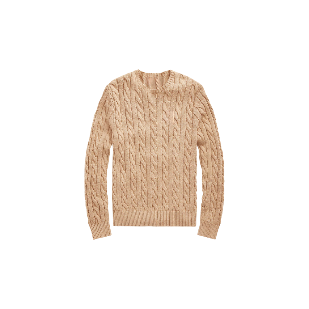 Klassischer RL Baumwollpullover mit Zopfmuster