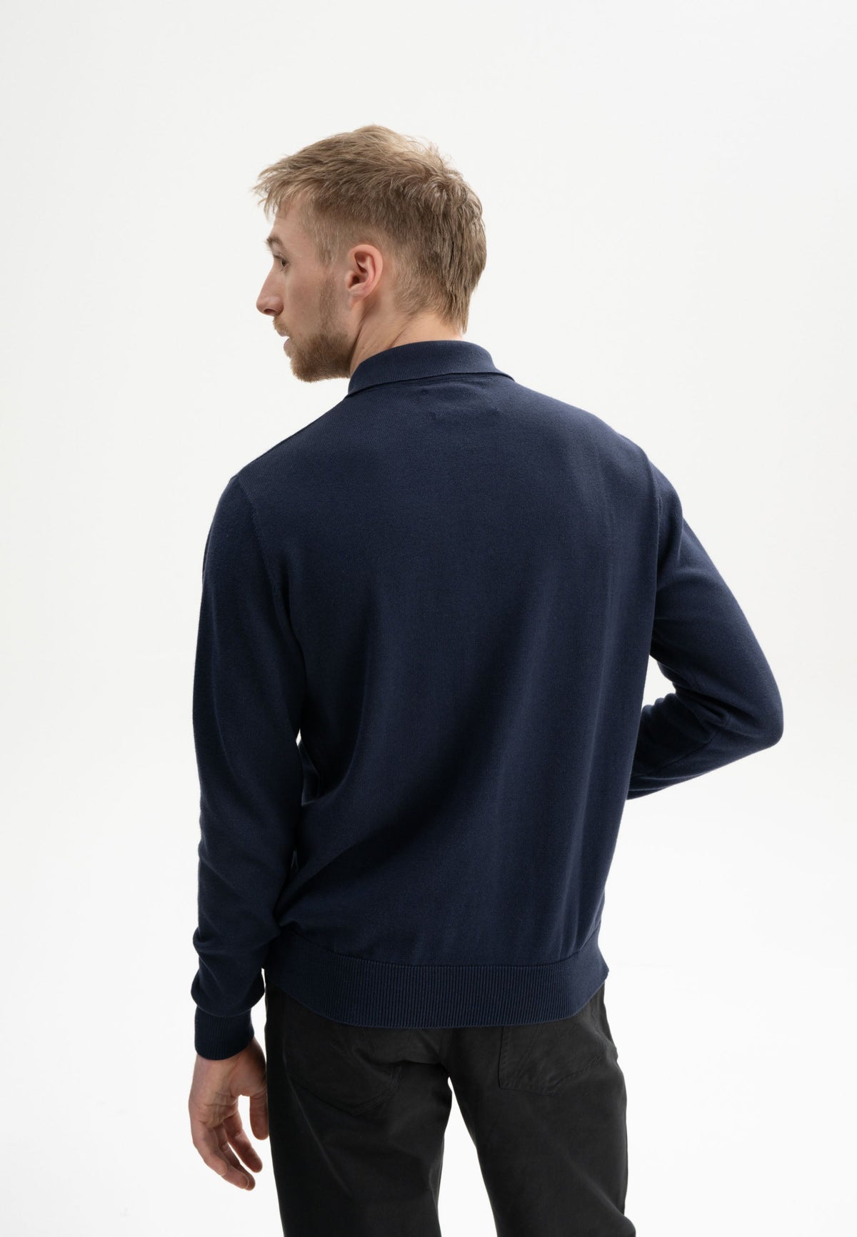 Langarm Strick Poloshirt Style HARISH