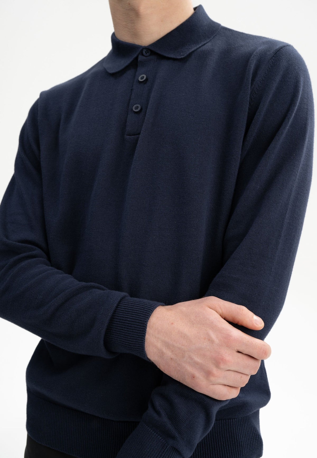 Langarm Strick Poloshirt Style HARISH