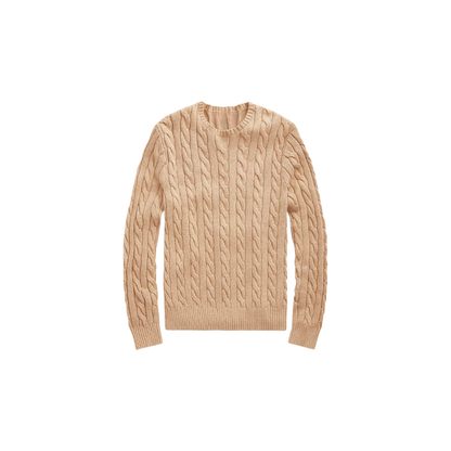 Classic RL Cable-Knit Cotton Sweater - Beige