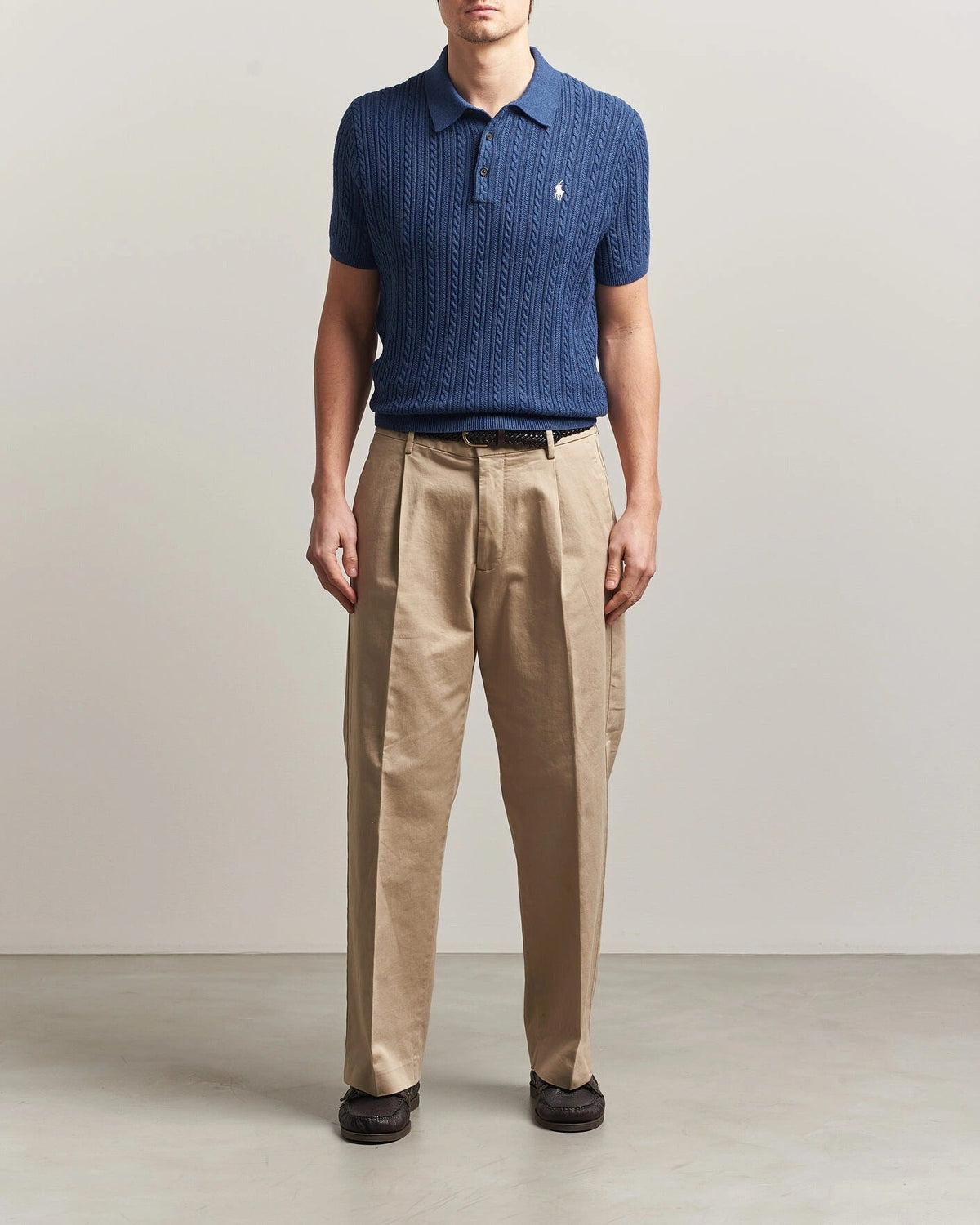 Rustic Heathered Cotton Polo Shirt