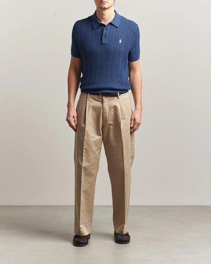 Rustic Heathered Cotton Polo Shirt
